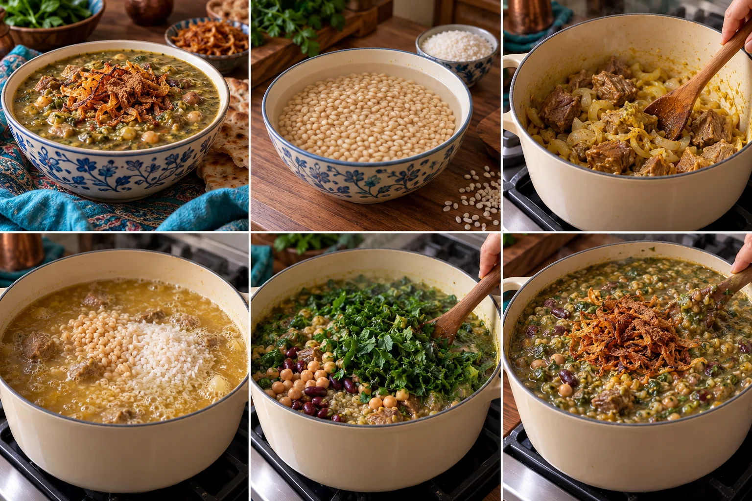 Soupe épaisse aux céréales & viande