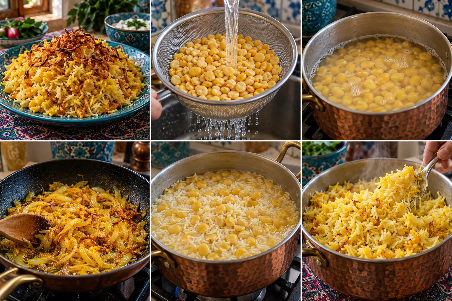 Riz au curcuma & fèves jaunes