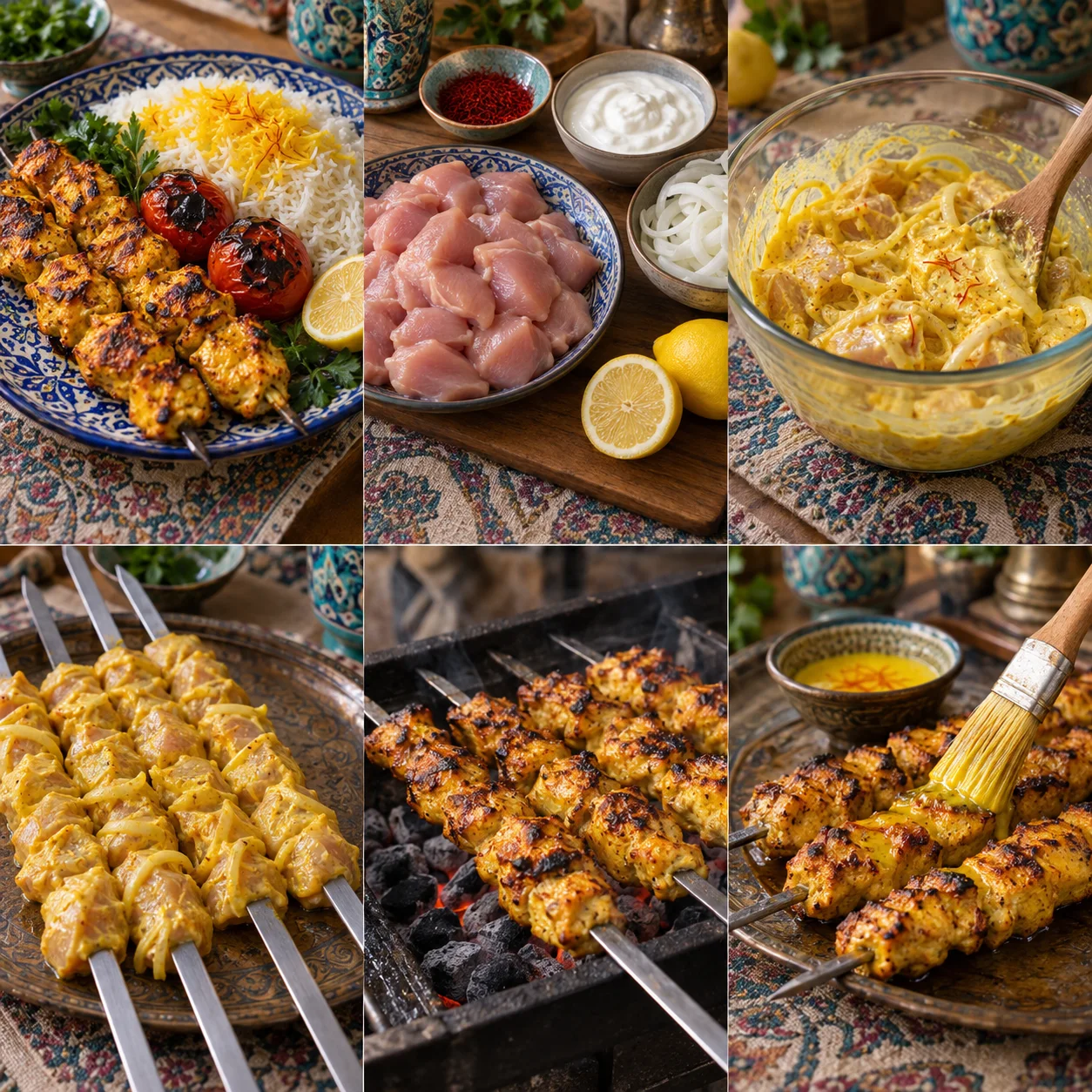 Poulet au safran, citron & oignon