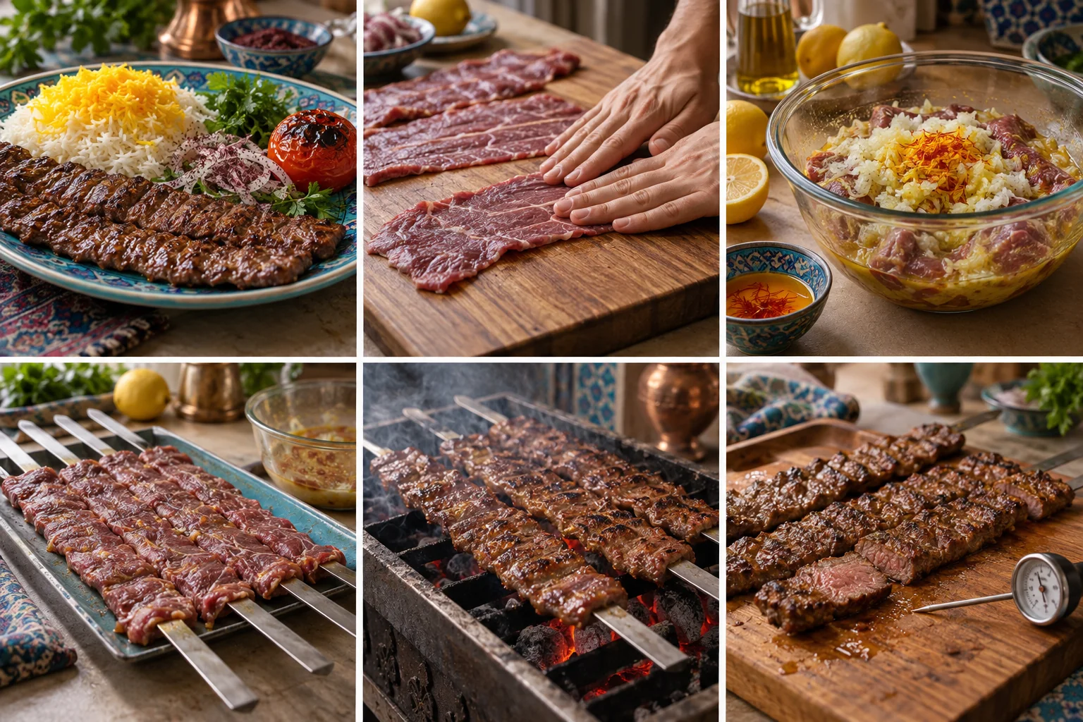 Fines brochettes de bœuf au safran
