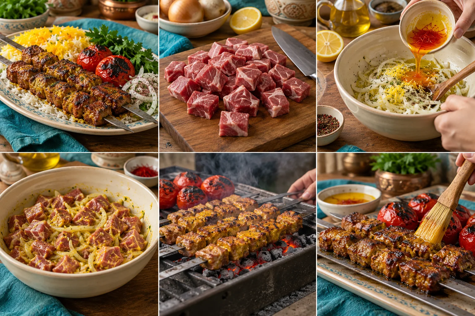 Brochettes d’agneau au safran