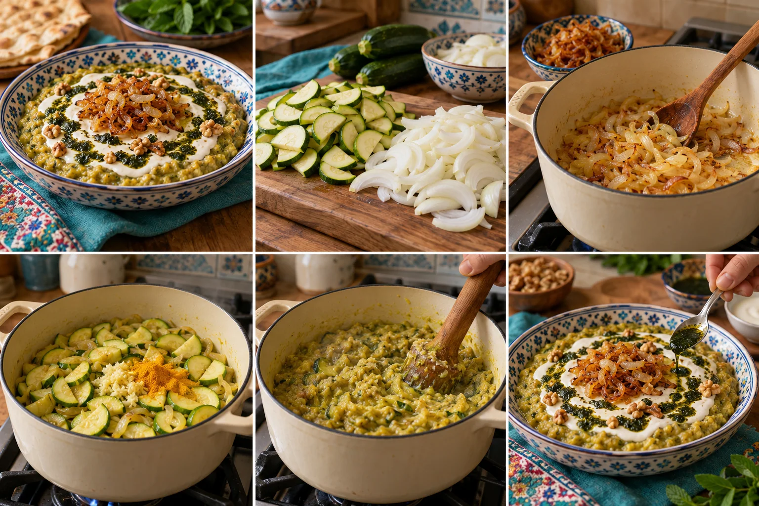 Courgettes fondantes au kashk