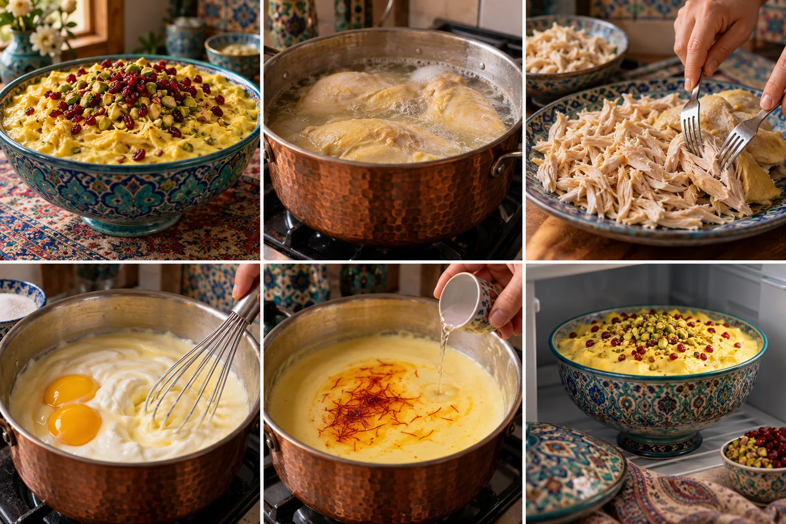 Crème safranée au yaourt & poulet