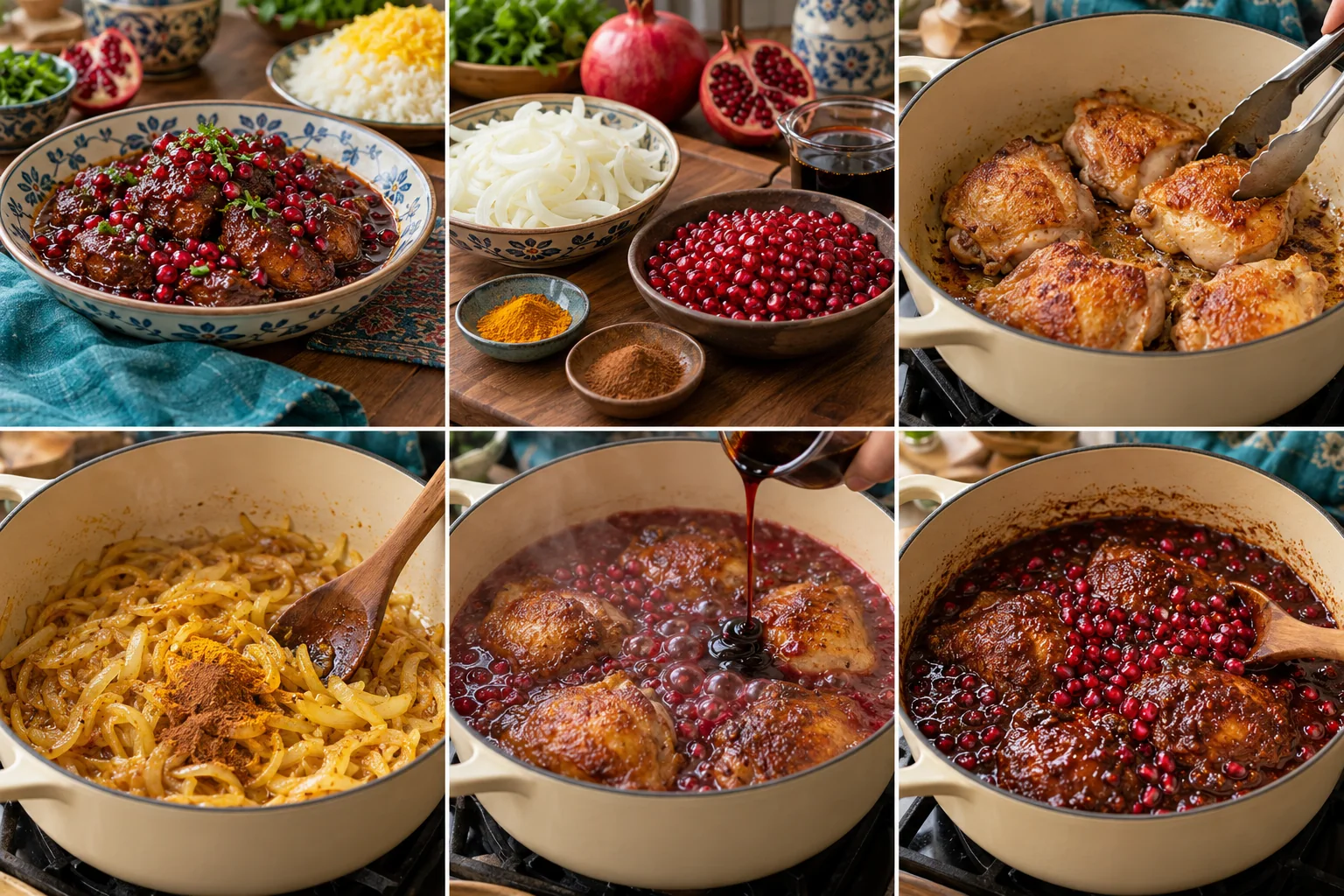 Poulet aux grains de grenade