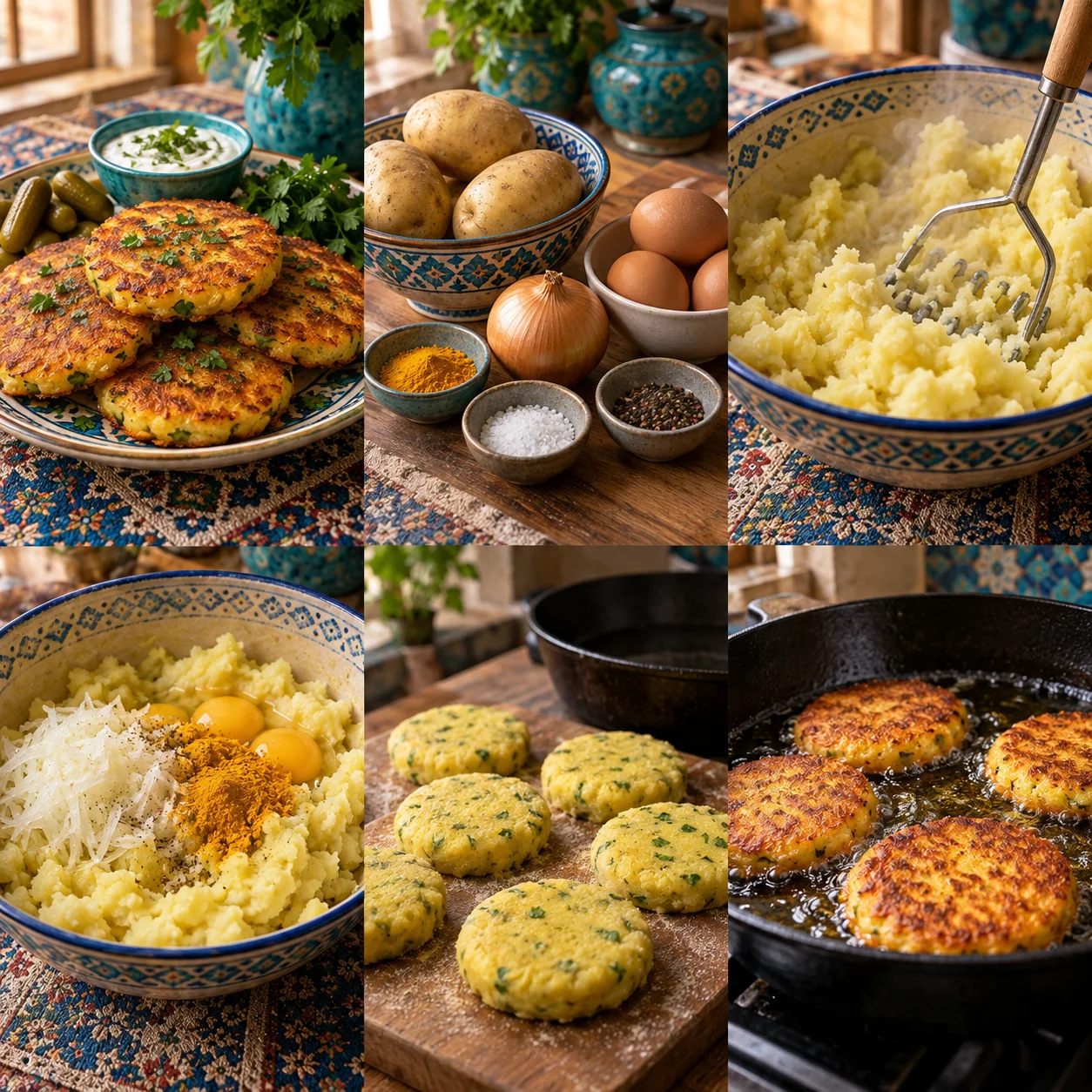 Galettes persanes de pomme de terre
