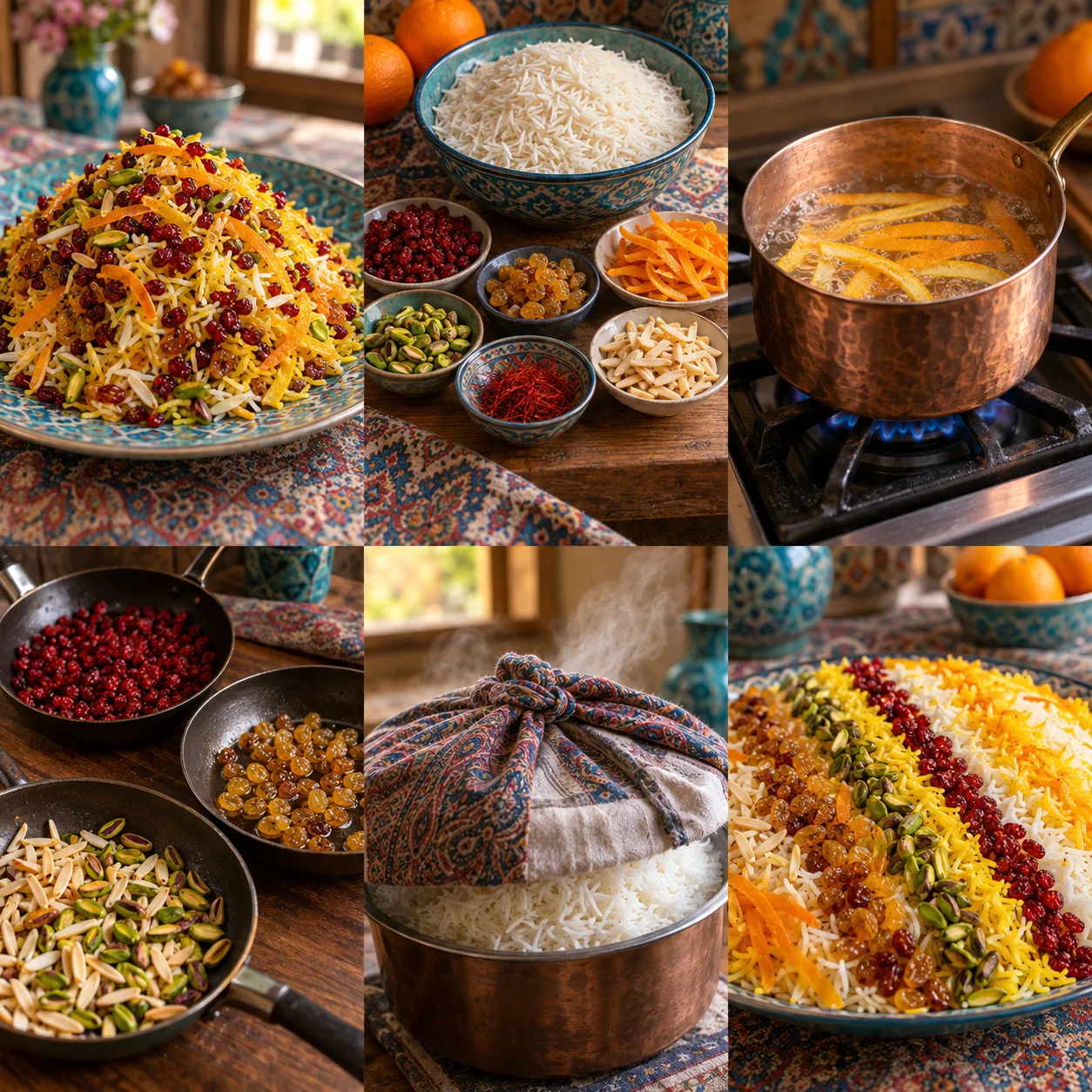 Riz joyau au safran, agrumes & fruits secs