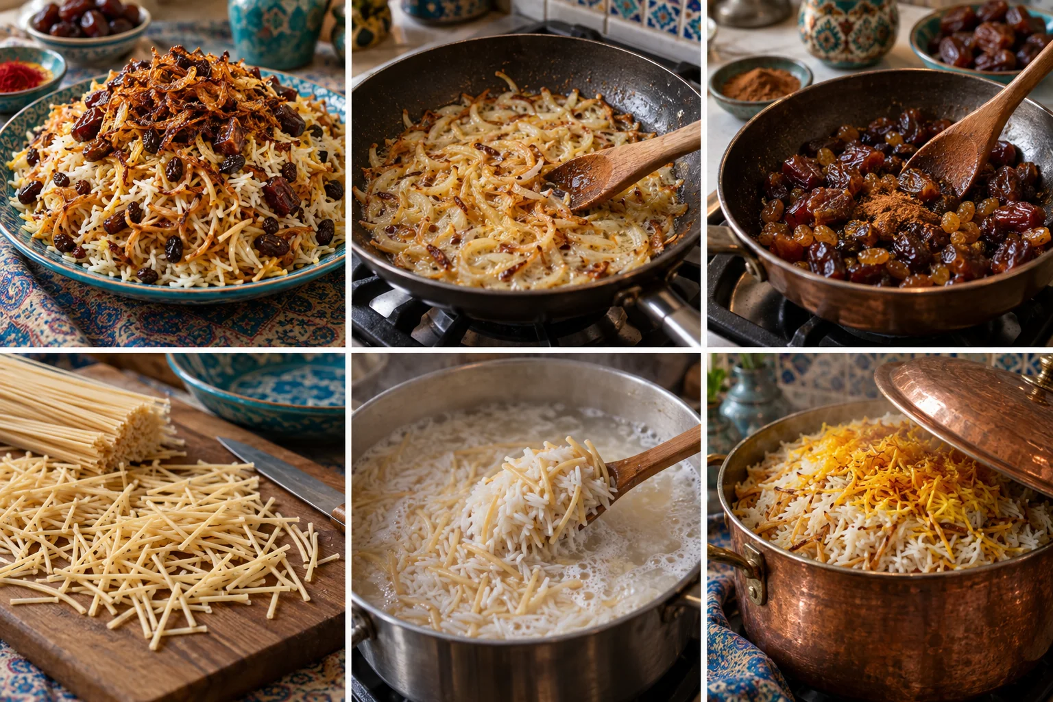 Riz aux nouilles, dattes & raisins