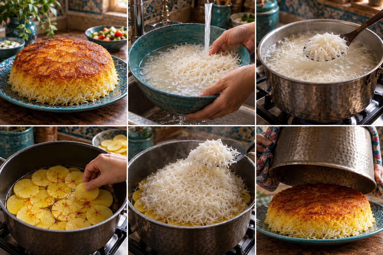 Croûte de riz croustillante & dorée